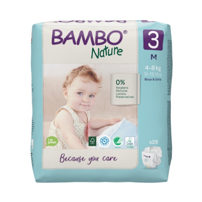 Эко-подгузники Bambo Nature 3 (4-8 кг), 28 шт купить оптом в Екатеринбурге